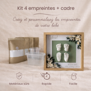 Kit 4 empreintes 3d france bébé